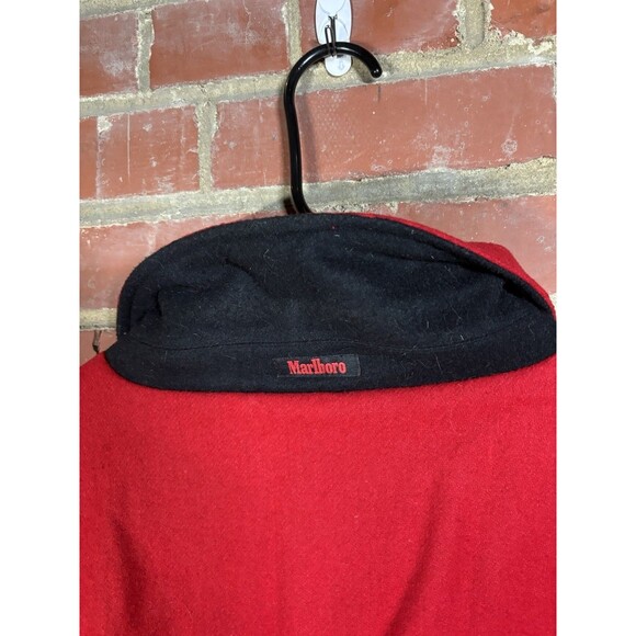 Vintage Marlboro Unlimited Reversible Red Black Wool Jacket Coat Size Large - Picture 8 of 10